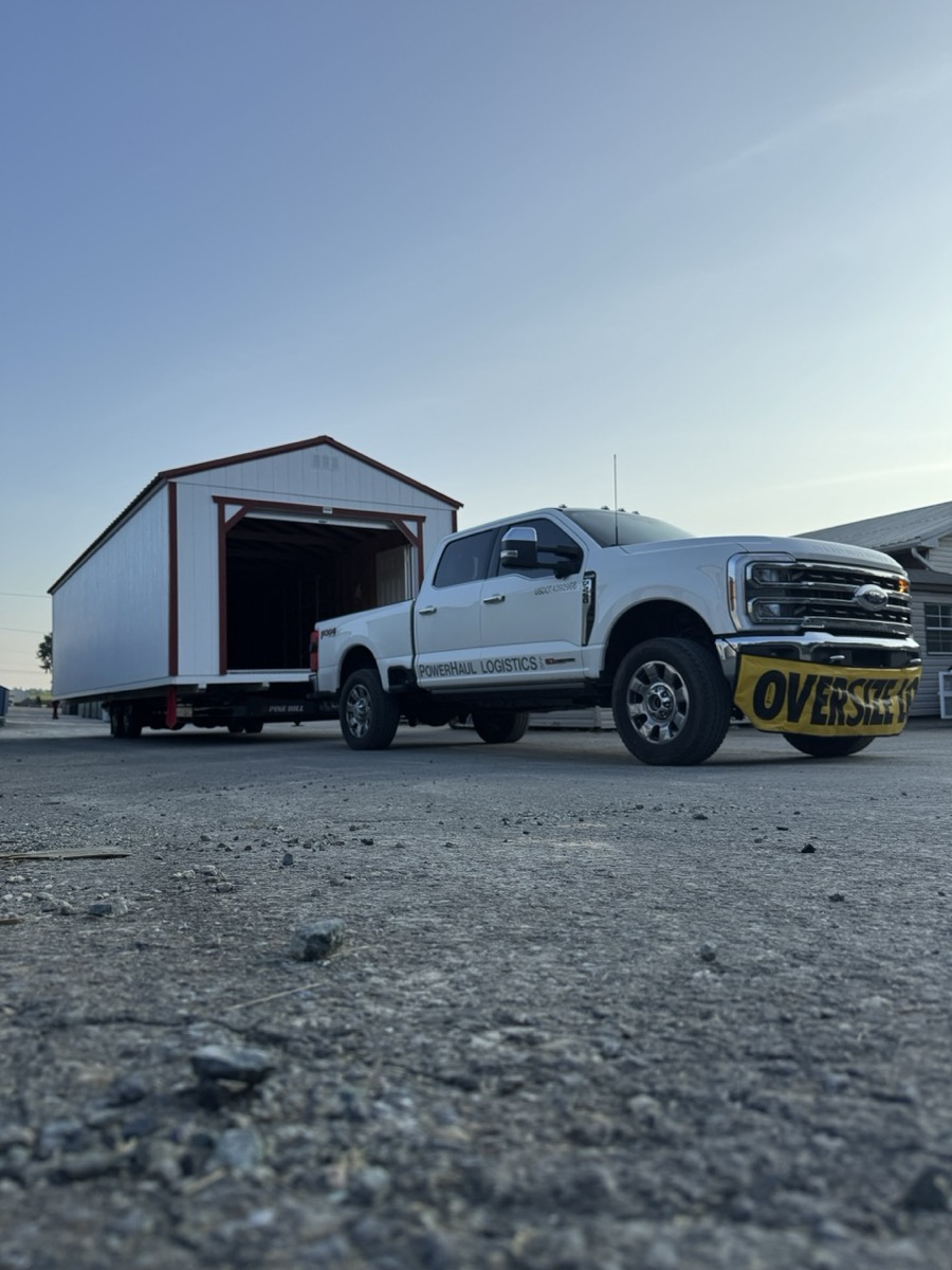 Professional shed transportation by Powerhaul Logistics